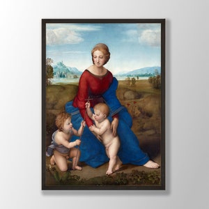 Raphael Art Print - Madonna of the Goldfinch 1505, Raphael Prints, Raphael Wall Art,Renaissance Wall Art,Art Reproduction,Raphael Exhibition