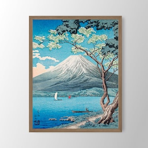 Japanese Art, Mount Fuji by Hiroaki Takahashi, Japanese Wall Print, Japanese Decor, Japanese Print, Asian Decor, Vintage Wall Art