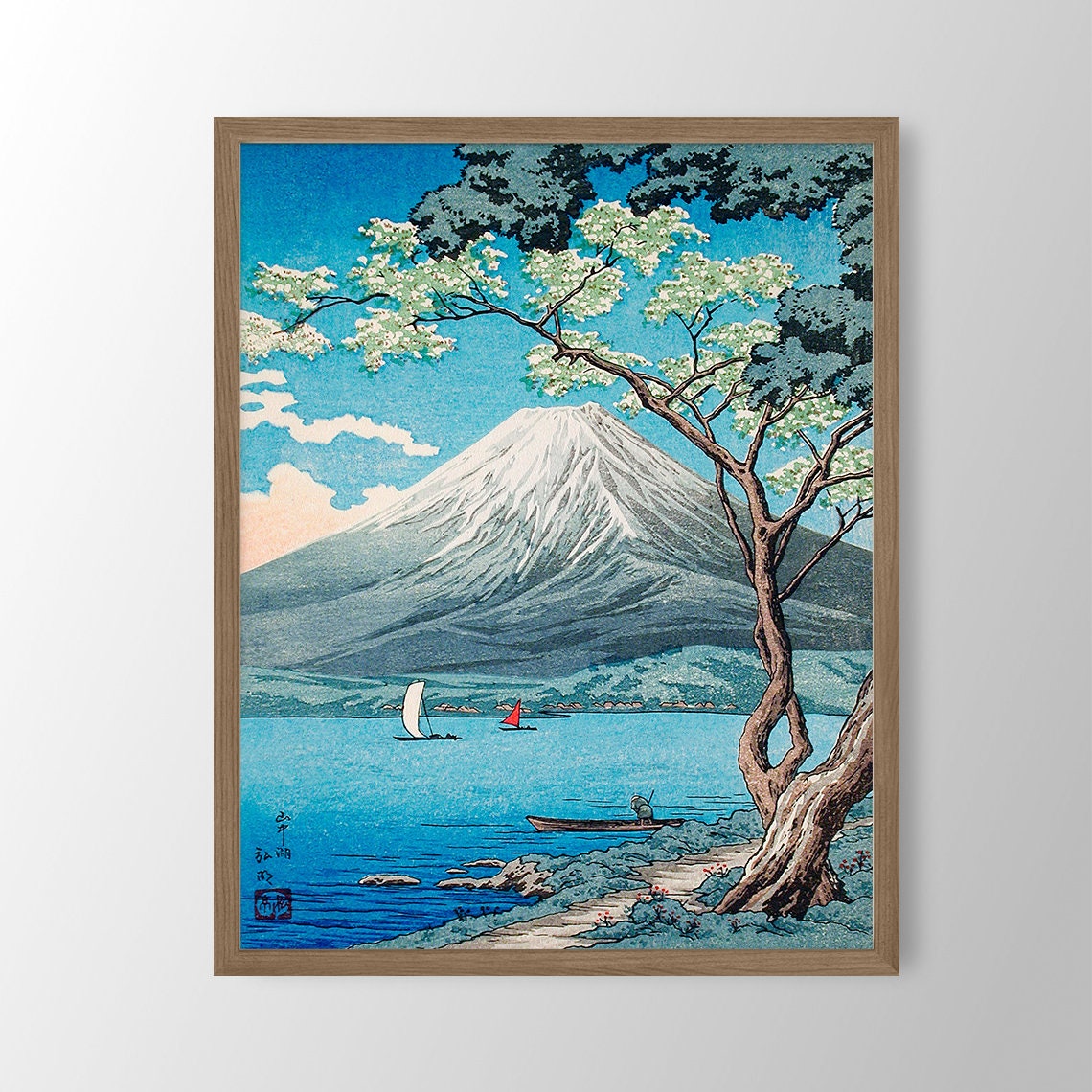 Mount Fuji Japanese Art Print by Hiroaki Takahashi: Vintage Asian