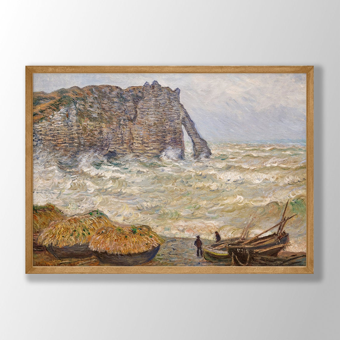 クロード・モネ アート プリント - エトルタの嵐の海、ヴィンテージ