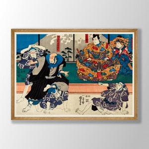 Utagawa Kuniyoshi Exhibition Poster - Japanese Decor, Japanese Poster, Kuniyoshi Print, Japanese Wall Art, Japanese Art Print