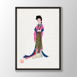 Japanese Geisha Print No11 - Asian Woman Wall Decor, Japanese Wall Art, Japanese Woman Art, Woodblock Art, Vintage Japanese Poster