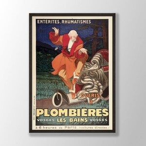 Plombières-Les-Bains von Leonetto Cappiello - Cappiello Poster, Vintage Plakat, Schlafzimmer Deko, Jugendstil Plakat, Vintage Werbung