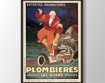 Cartel vintage de Leonetto Cappiello: Impresión Art Nouveau de Plombières-Les-Bains