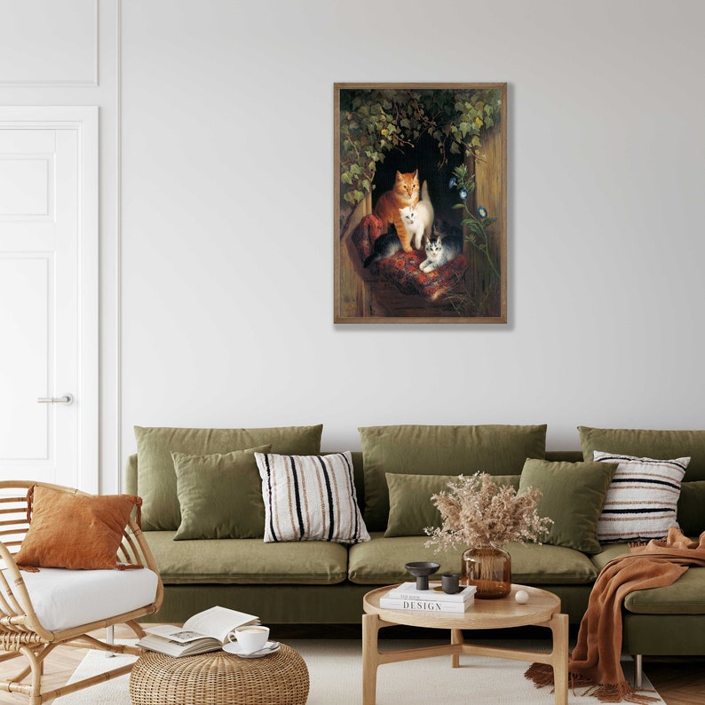 Vintage Cat With Kittens Art Print: Henriëtte Ronner Cat Lover Gift - Etsy
