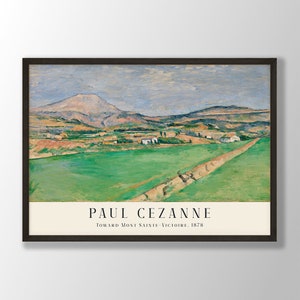 Paul Cezanne Art Print - Toward Mont Sainte-Victoire 1878, Paul Cezanne Poster, Landscape Print, Mountain Art, Exhibition Print,Museum Print