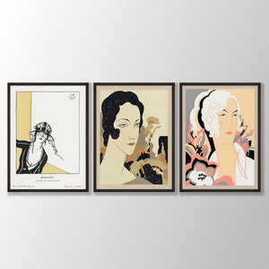 Vintage Fashion Magazine Cover Prints Set of 3 - Fashion Wall Art, Bedroom Decor, Modern Art, Vintage Magazine Art Decor, Retro Poster