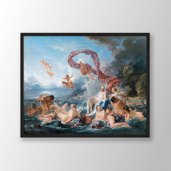 Francois Boucher Art Print - The Triumph of Venus 1740, Francois Boucher Wall Art, Religious Wall Art,Art Reproduction Print,Modern Home Art