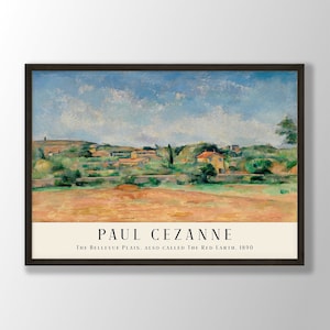 Paul Cezanne Art Print - The Bellevue Plain 1890, Paul Cezanne Poster, Landscape Print, Landscape Wall Art, Farmhouse Decor, Museum Print