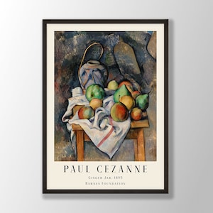 Paul Cezanne Kunstdruck - Ingwerglas 1895, Paul Cezanne Poster, Küchendruck, Esszimmer Dekor, Küchenwandkunst, Bauernhausdekor
