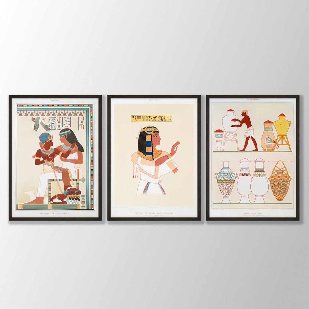 Egyptian Art Prints Set of 3 No3 Egyptian Goddess, Queen Nebto Portrait