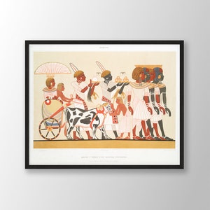 Egyptian Art Print by Émile Prisse d&#39;Avennes | Egyptian Goddess, Ancient Egypt Poster, Egypt Wall Art, Mythology Print, Egyptology Gift