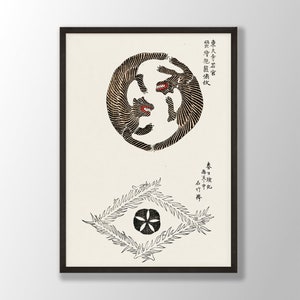 Japanese Cat Print- Japanese Wall Art, Japanese Poster, Vintage Woodblock, Taguchi Tomoki Art Print, Asian Wall Art, Japanese Decor