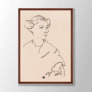 Egon Schiele Print | Lilly Steiner 1918, Schiele Poster, Schiele Wall Art, Housewarming Gift Idea, Museum Exhibition Poster