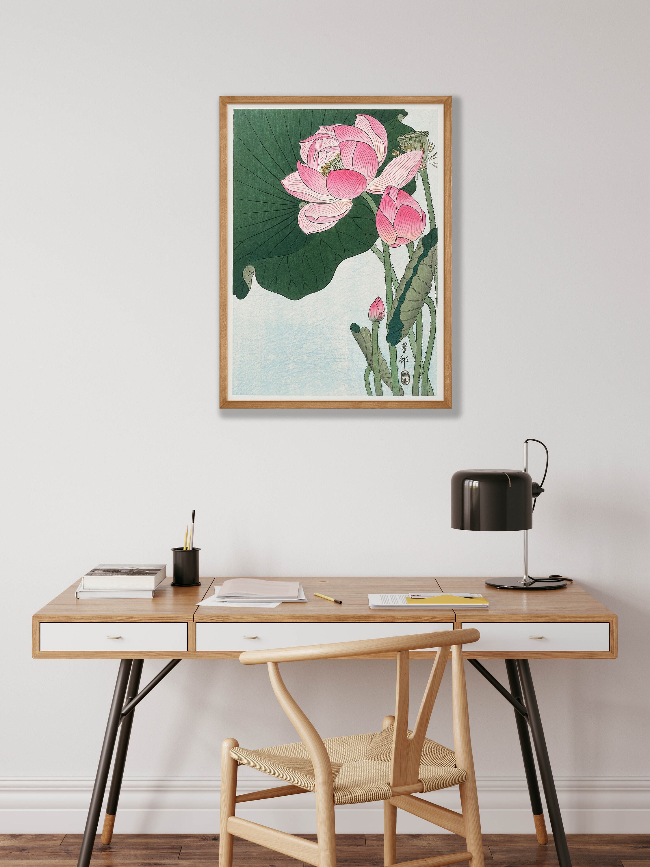 Prints Lotus Flower Print Japanese Art Lotus Wall Art Kitchen Print ...