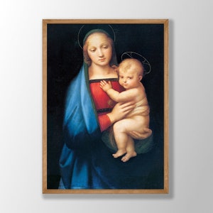 Raphael Art Print - Madonna del Granduca 1505, Raphael Prints, Raphael Wall Art, Art Nouveau, Art Reproduction Print, Raphael Exhibition