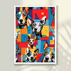 Dog Poster No3 - Dog Wall Art, Dog Illustration, Dog Lovers Gift, Animal Art Print, Animal Wall Decor, Nursery Wall Decor