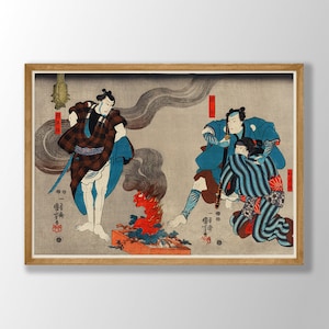 Utagawa Kuniyoshi Exhibition Poster - Japanese Decor, Japanese Poster, Kuniyoshi Print, Japanese Wall Art, Japanese Art Print