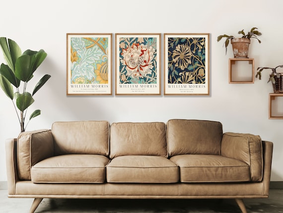 William Morris Floral Art Prints Set of 3: Art Nouveau Decor