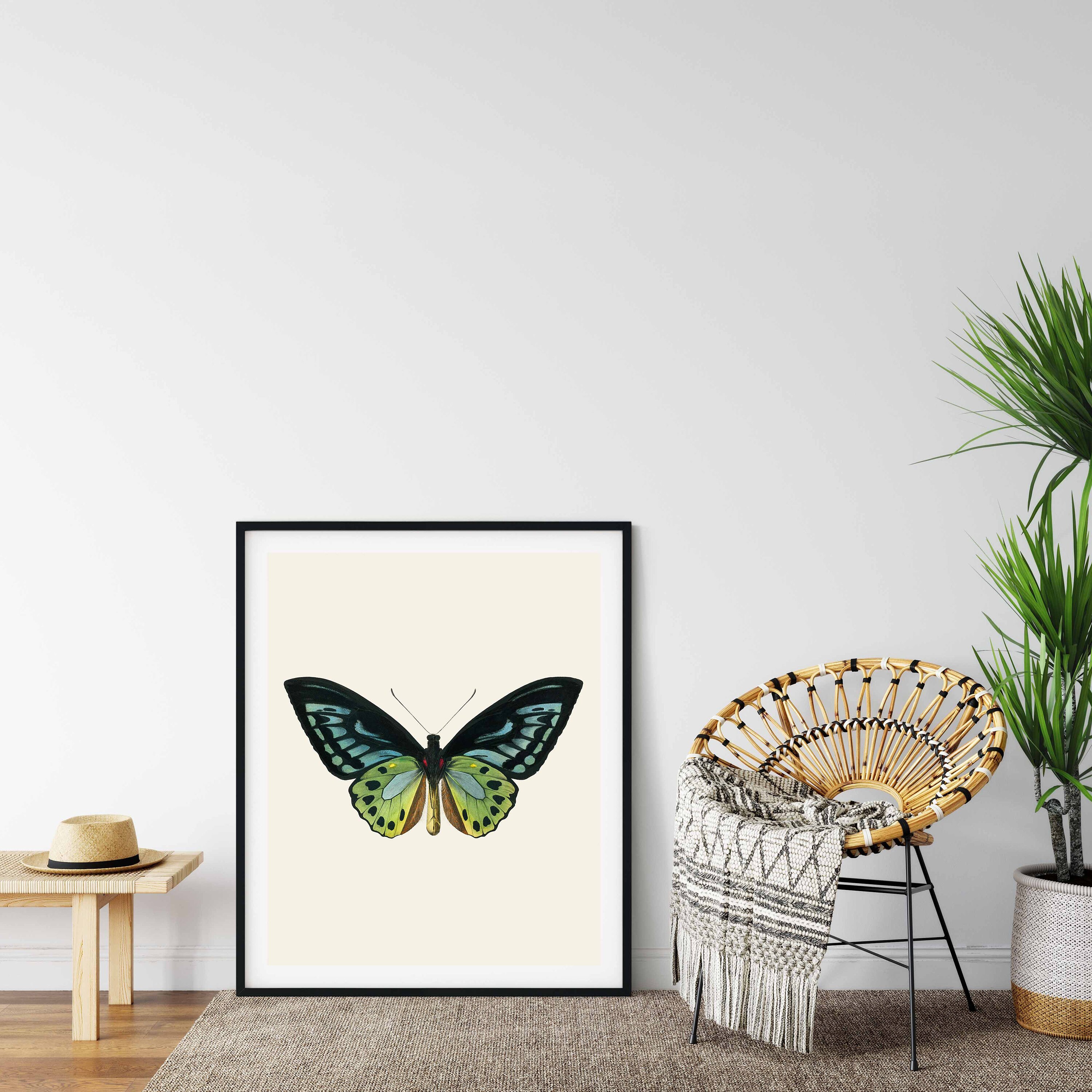 Vintage Green Butterfly Print Butterfly Wall Art Butterfly | Etsy