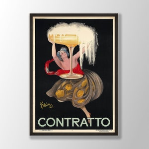 Contratto (1922) by Leonetto Cappiello - Cappiello Poster, Vintage Art Print, Art Nouveau Poster, Vintage Advertisement, Retro Decor