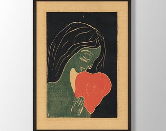 Edvard Munch Art Print - The Heart 1898, Edvard Munch Poster, Edvard Munch Wall Art, Munch Exhibition Print, Museum Poster,Modern Home Decor