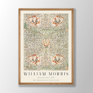 William Morris Art Print | Honeysuckle Print, William Morris Poster, William Morris Exhibition, Morris Wall Art, Art Nouveau,Floral Wall Art