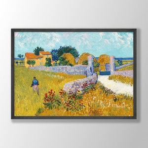 Van Gogh Print | Farmhouse in Provence Print, Van Gogh Poster, Museum Exhibition Poster, Van Gogh Paintings, Museum Wall Art,Farmhouse Decor