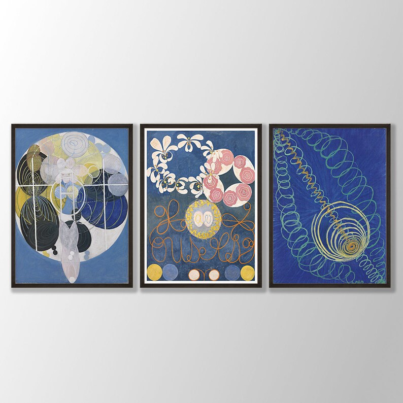 Hilma AF Klint Prints Set of 3 Hilma AF Klint Poster Hilma Etsy