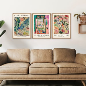 Henri Matisse Art Prints Set of 3 - Matisse Wall Art, Matisse Posters