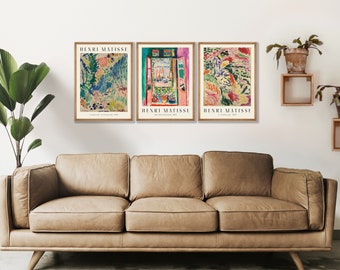 Henri Matisse Art Prints Set of 3 - Matisse Wall Art, Matisse Posters