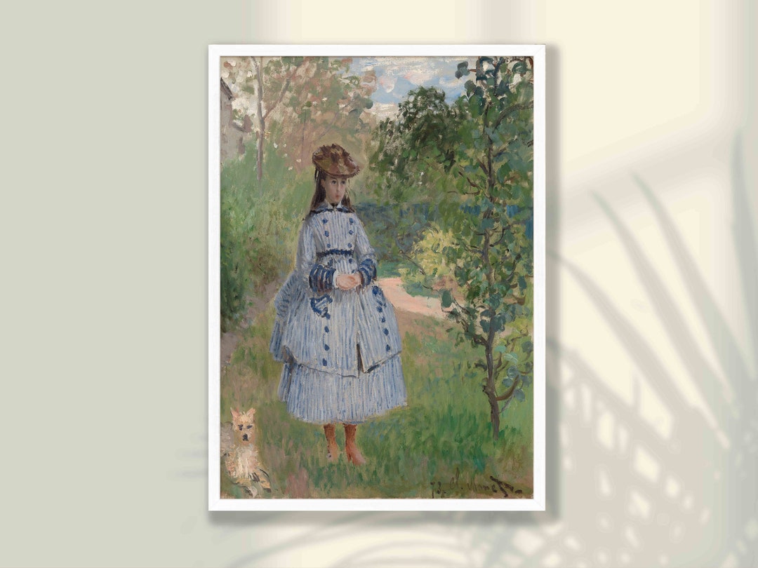Claude Monet Art Print: Girl With Dog, Impressionism Wall Art - Etsy