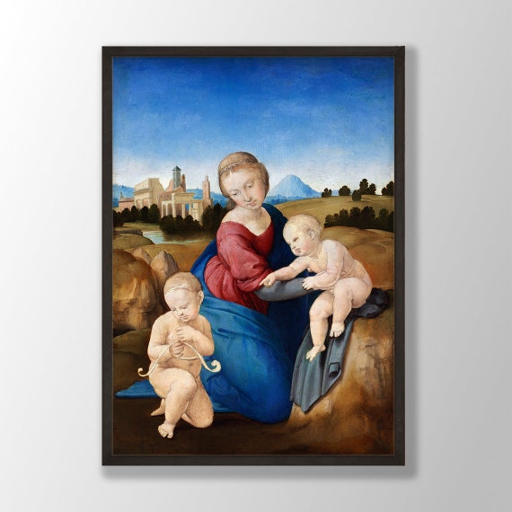 ラファエロ - 聖母子像の複製画：ルネサンス美術 - Etsy 日本