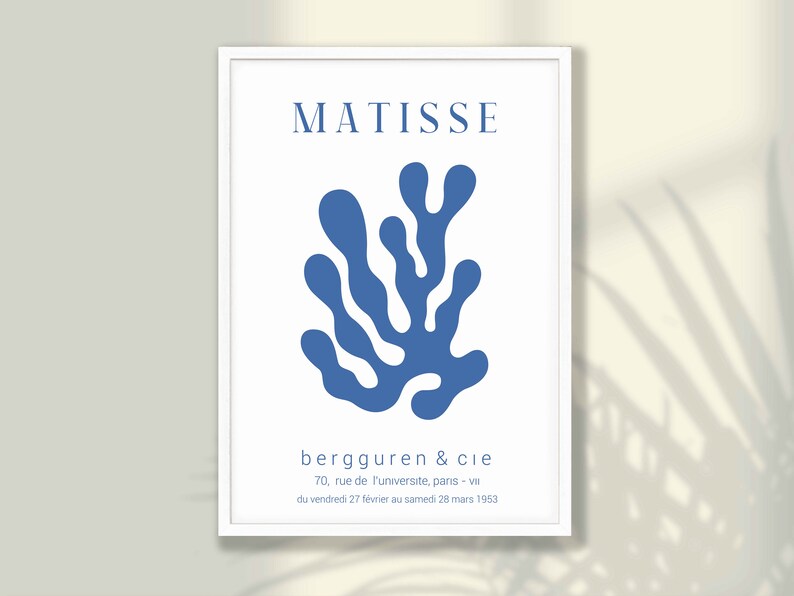Blue Henri Matisse Prints Set of 3: Modern Gallery Wall Art - Etsy