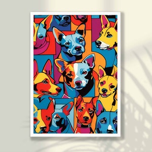 Dog Poster No2 - Dog Wall Art, Dog Illustration, Dog Lovers Gift, Animal Art Print, Animal Wall Decor, Nursery Wall Decor
