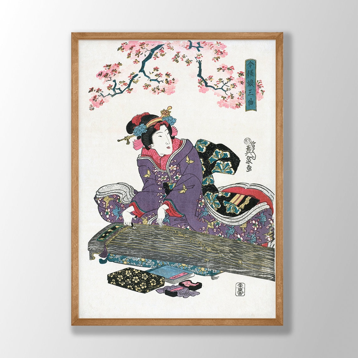 版画、英泉 渓斎英泉芸者版画: ヴィンテージ日本の木版画 - Etsy 日本