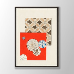 Japanese Woodblock Print - Abstract Wall Art, Japanese Wall Art, Japanese Poster, Japanese Decor, Japanese Pattern Art, Kitchen Wall Art