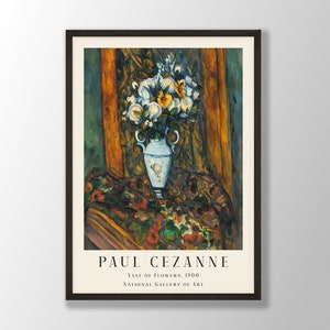 Paul Cezanne Art Print - Vase of Flowers 1900, Paul Cezanne Poster, Paul Cezanne Wall Art, Flower Print,Paul Cezanne Exhibition,Museum Print