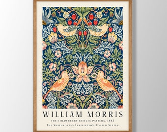 Lámina artística de frutas de William Morris: decoración floral Art Nouveau para la pared de la cocina
