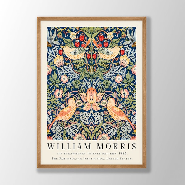 William Morris Fruit Art Print: Art Nouveau Floral Kitchen Wall Decor