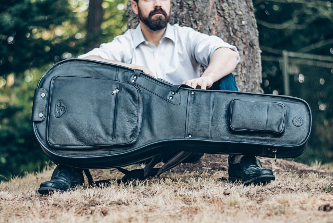 Les Paul Guitar Bag Black Top Grade Nappa Etsy