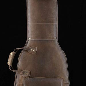 Dark Brown Buffalo Nubuck Electric Bass Guitar Bag