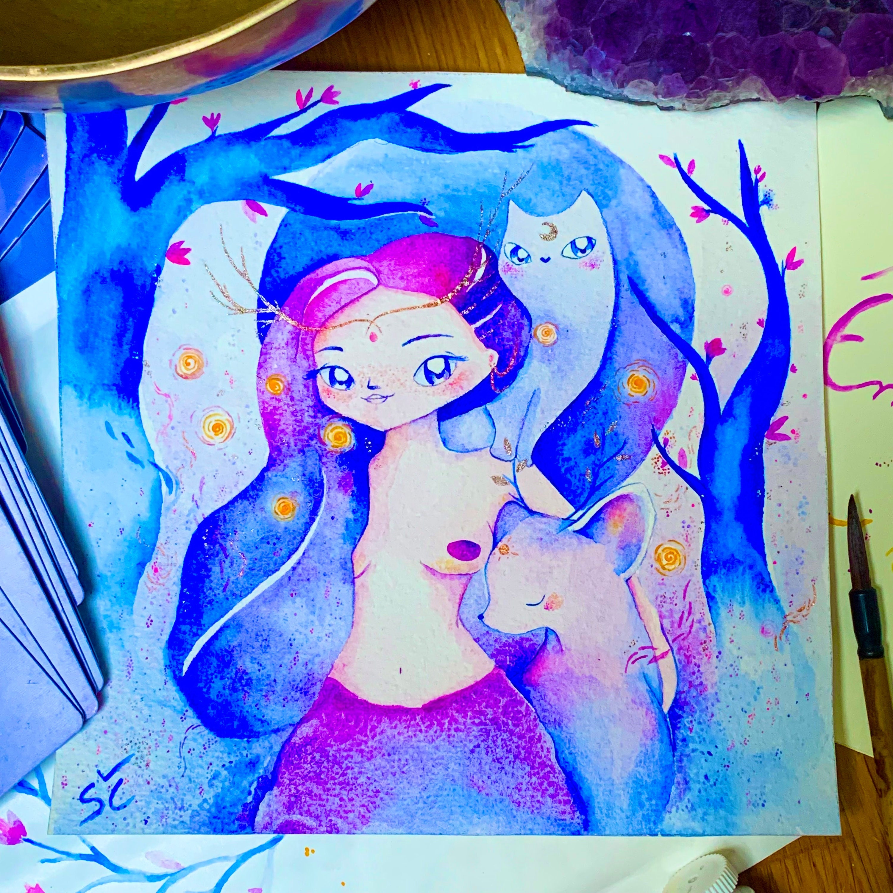 Peinture Intuitive sur Commande Format Carré