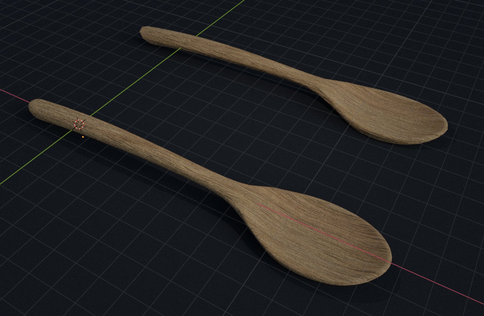 Wooden Spoon 3D Model - Etsy