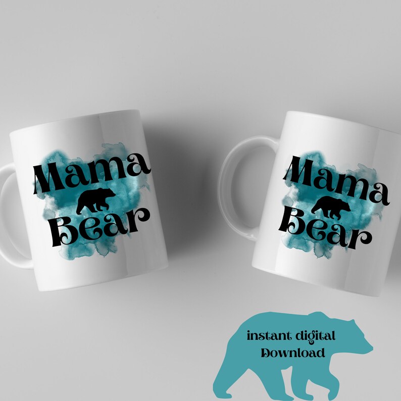 Digital Download Mama Bear Printable Wall Art Printable PDF Transparent ...