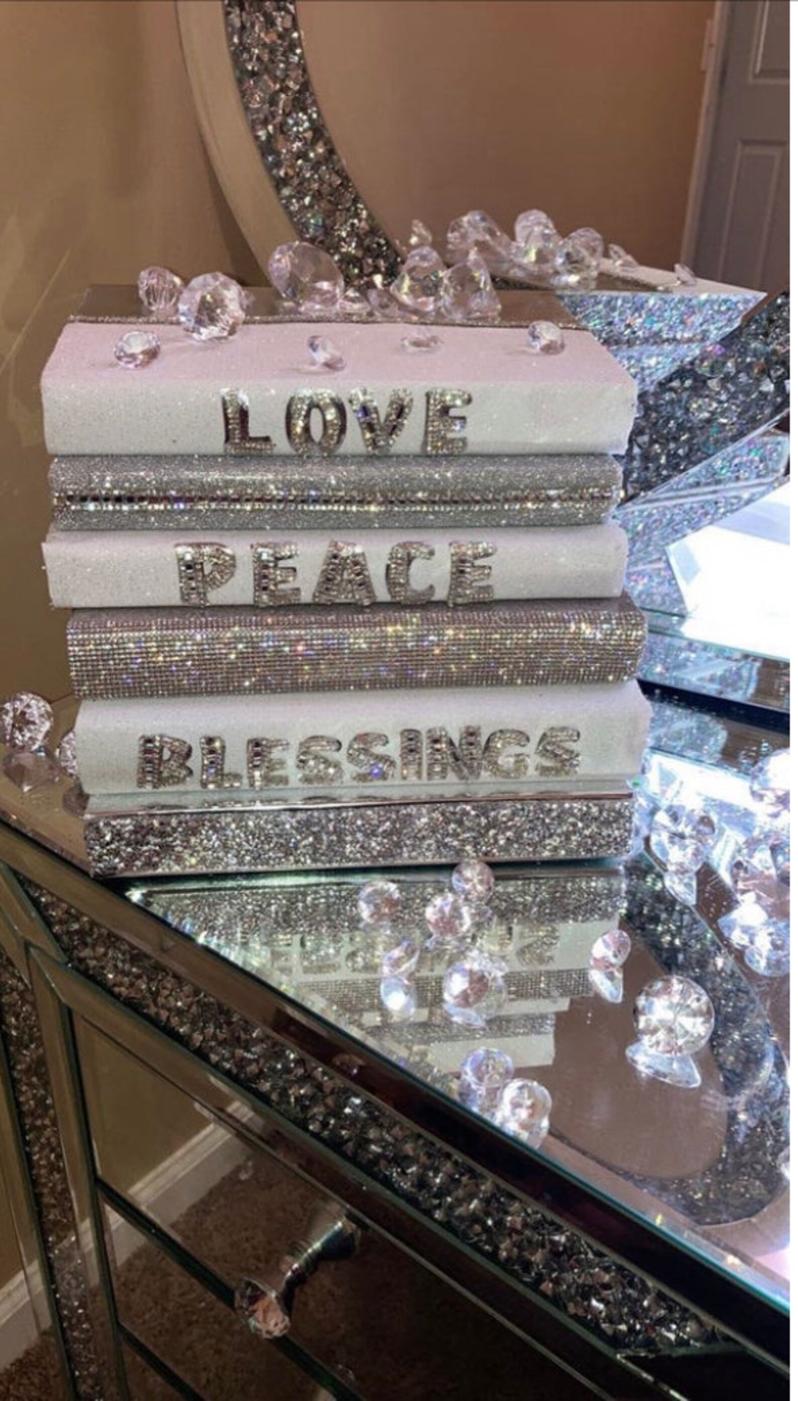 Glam Decor Bling books Designer Luxury BooksBling books Etsy