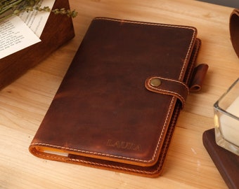Personalisierte nachfüllbare Leder Journal, Leder Notebook Cover, Reise Journal, Muttertagsgeschenk, Geburtstagsgeschenk (Notizbuch inklusive)