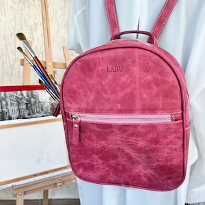 Mochila de cuero blanca personalizada: bolso de viaje para mujer