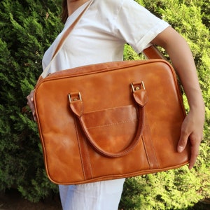 Leather Satchel Bag, Laptop Bag Women, Leather Messenger Bag, Briefcase, Boss Gift, Lawyer Gift, Mothers Day Gift, Graduation Gift image 7