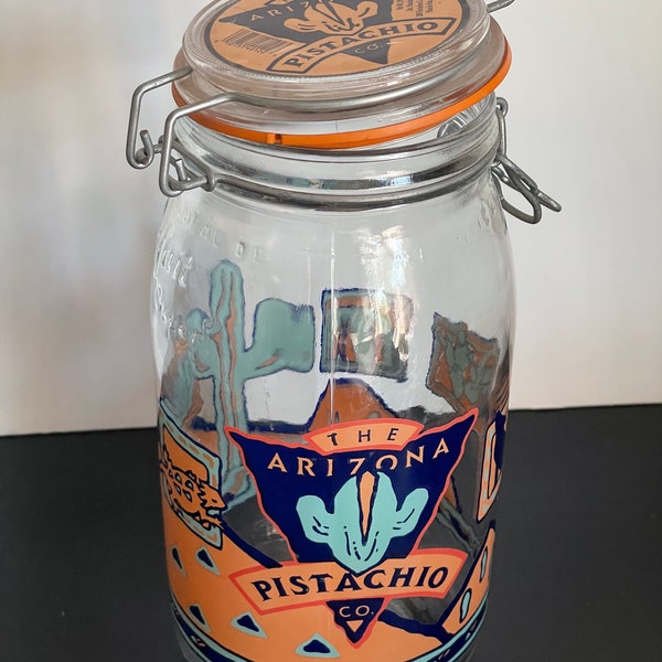 The Arizona Pistachio Co. Jar, Niveau De Le Parfait “Super”, Vintage Advertising